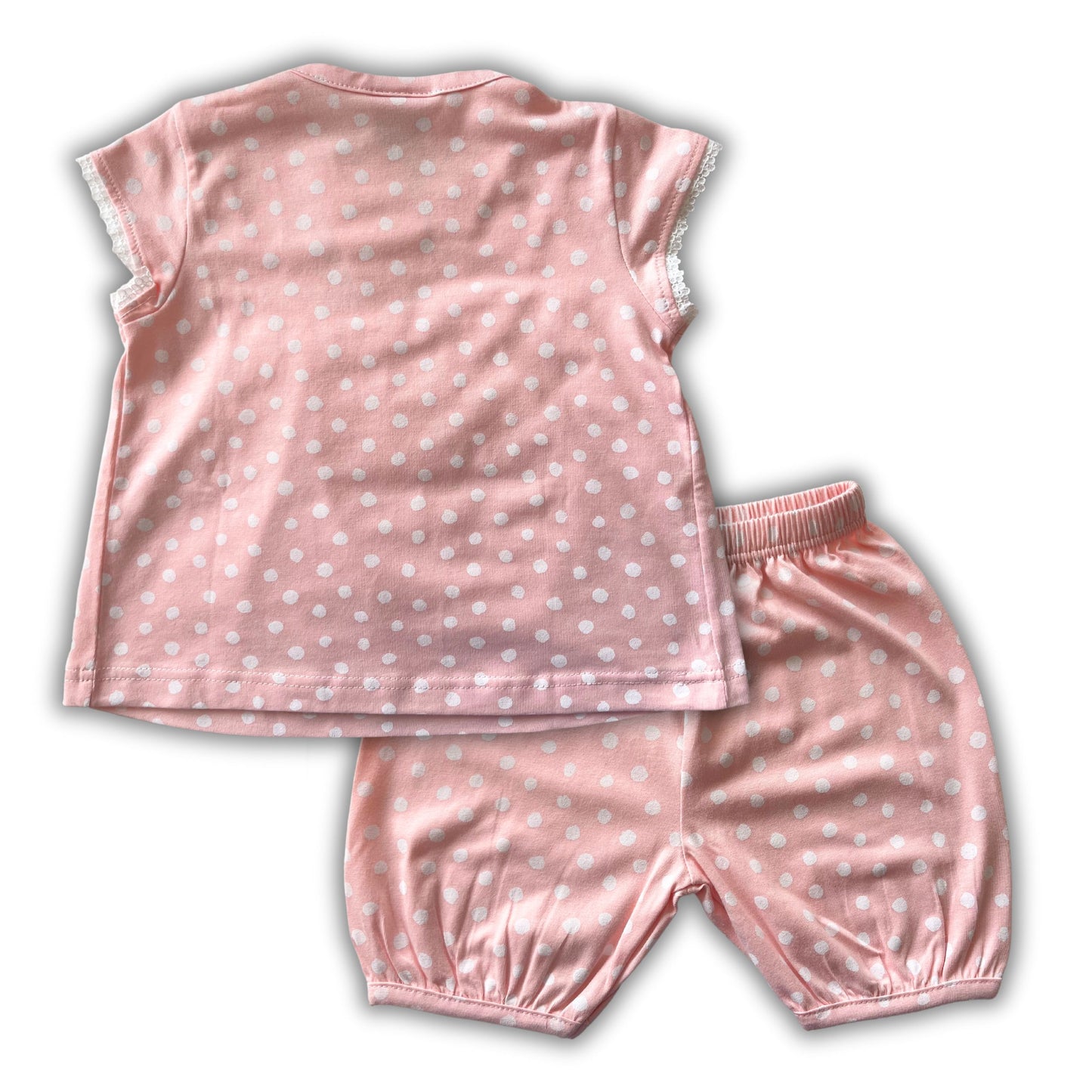 Sónia Pijama Criança Manga Curta Bolinhas Rosa