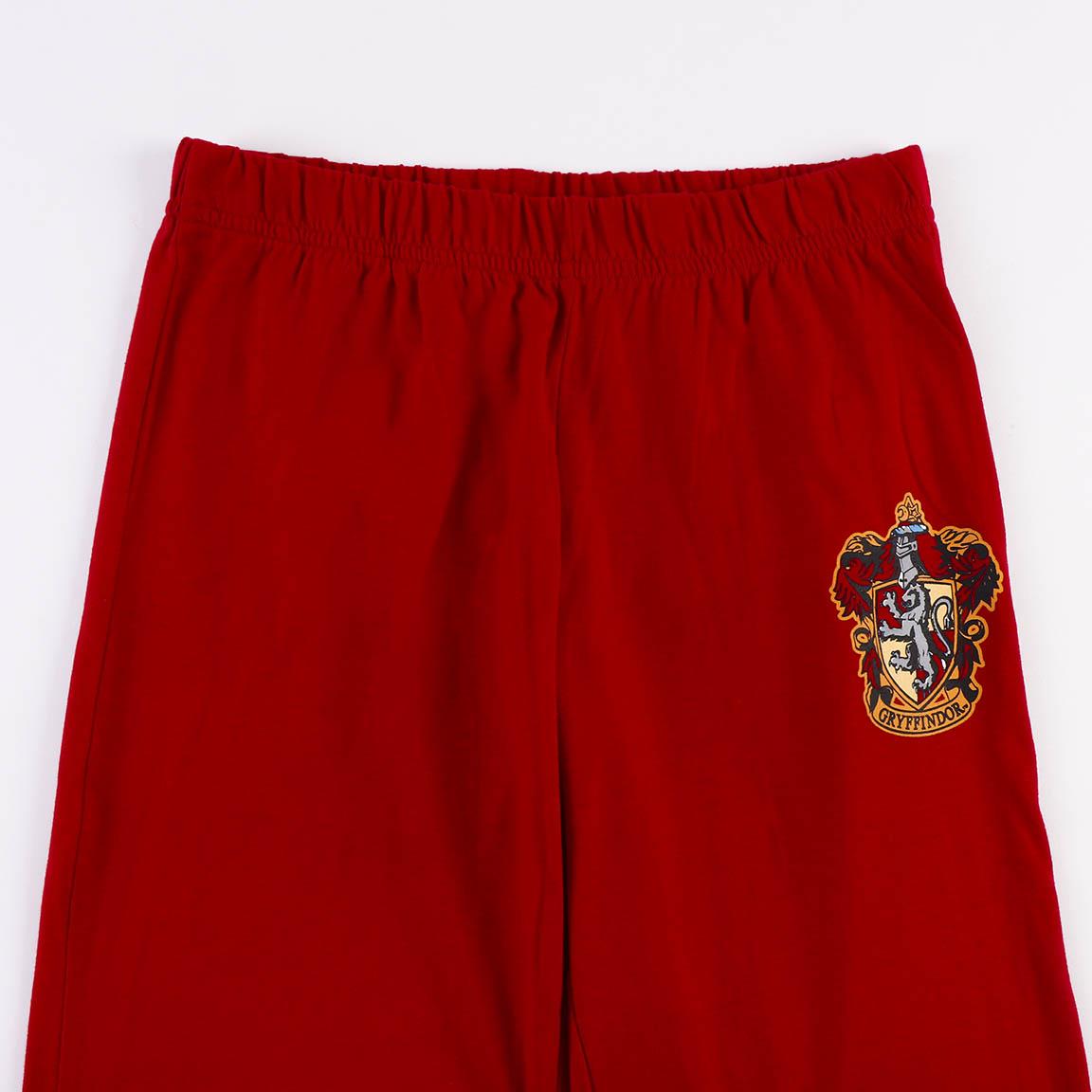 Harry Potter | Pijama Juvenil Gryffindor - Conjunto Vermelho de Manga Comprida