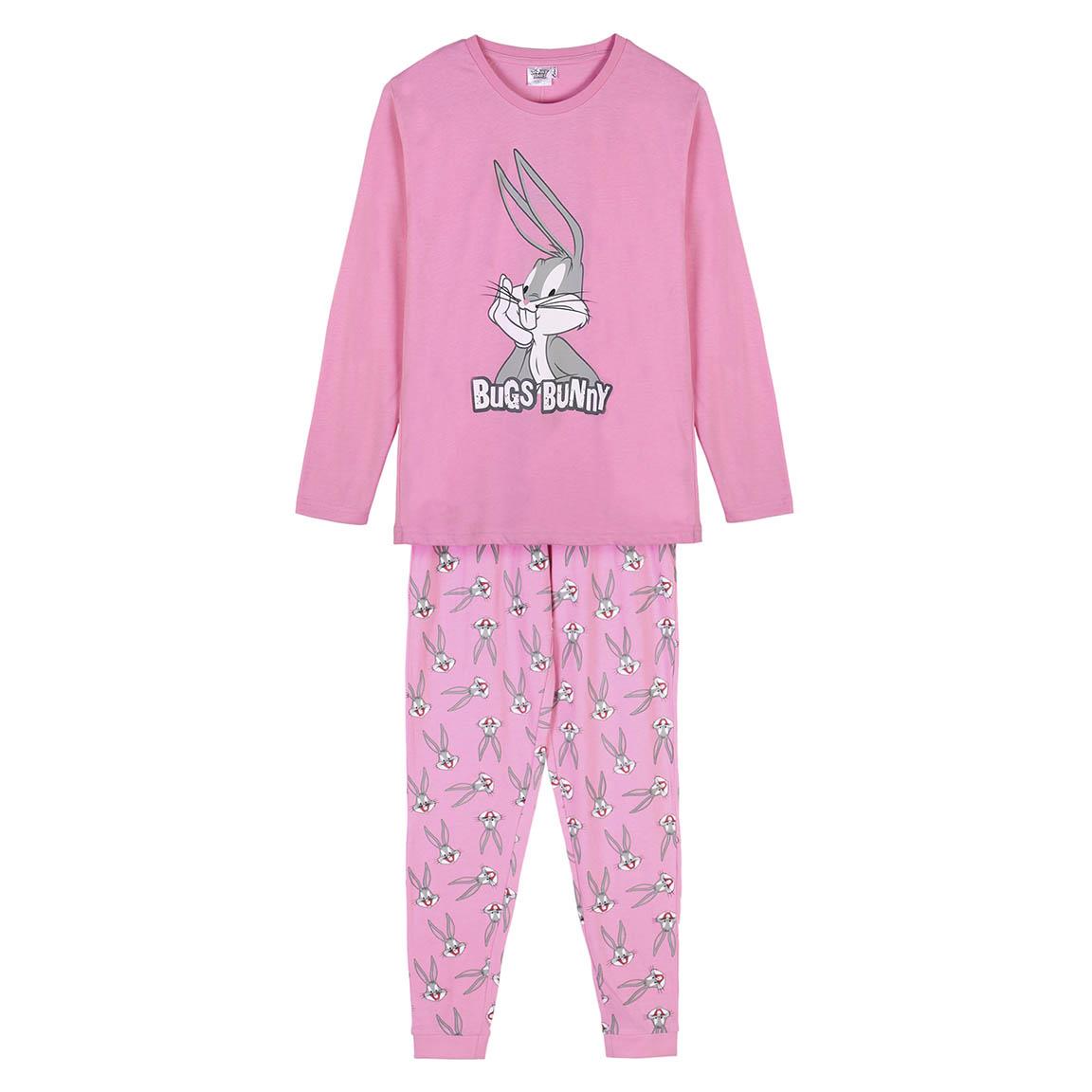 Bugs Bunny | Pijama Mulher - Manga Comprida - Cor de Rosa