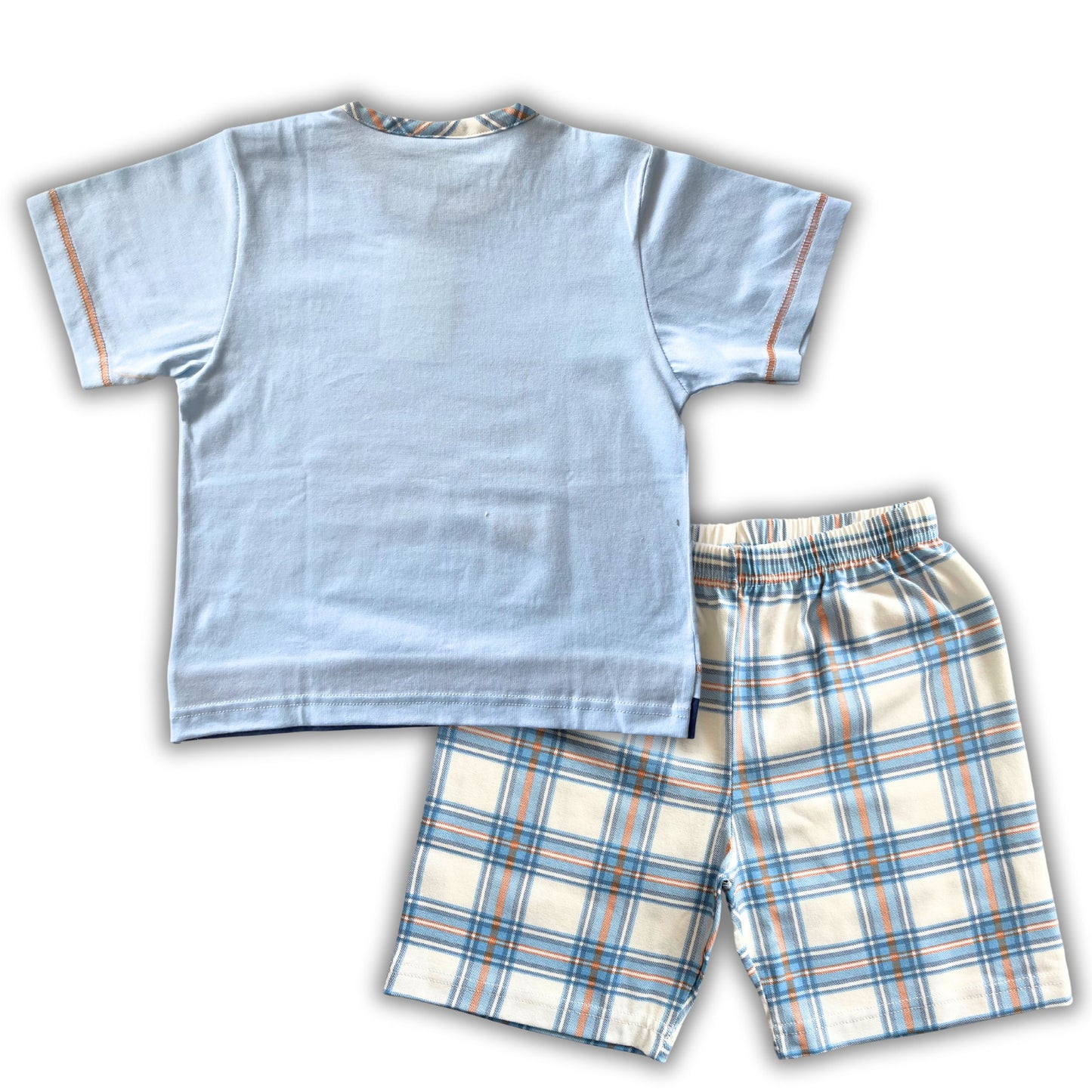 Sónia Pijama Criança Manga Curta Baleia Azul
