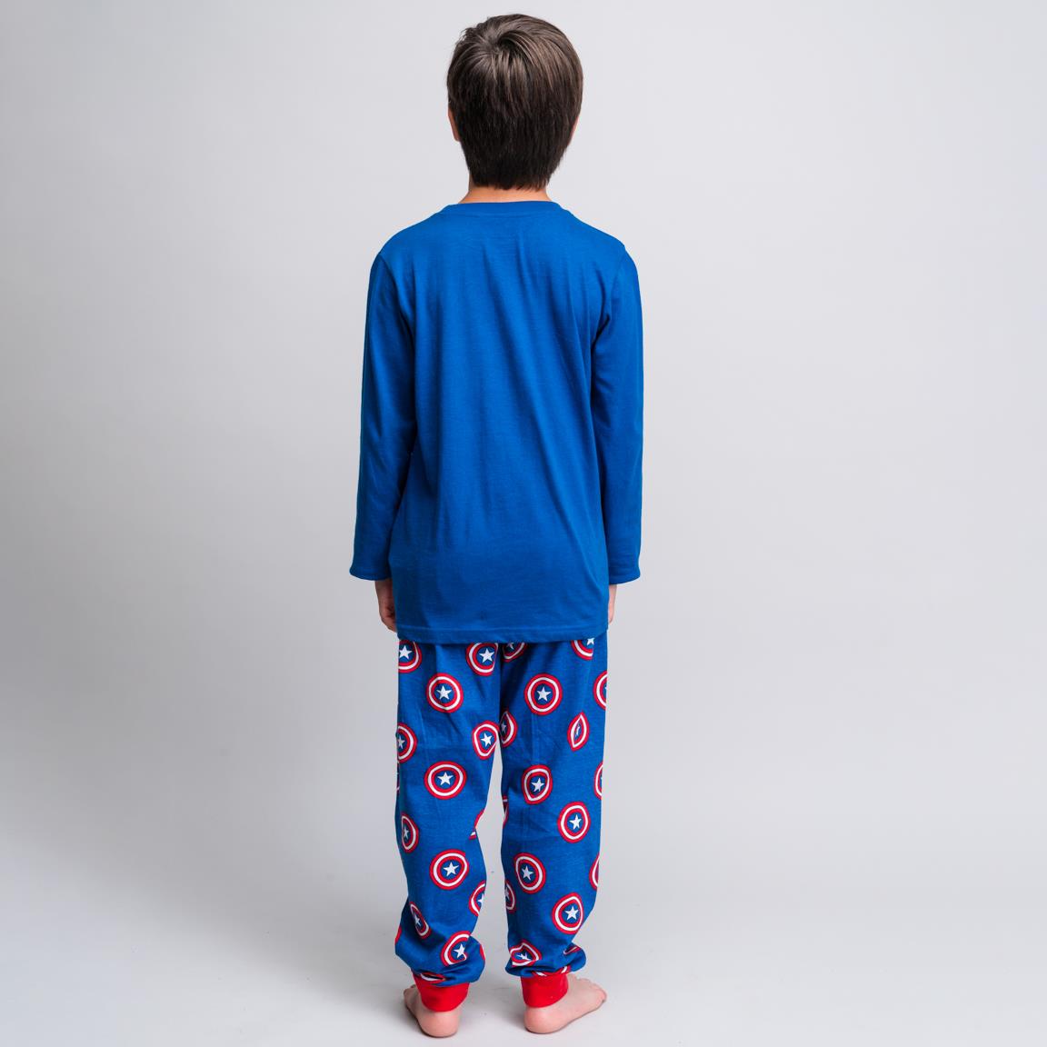 Capitão América| Pijama - Manga Comprida - Juvenil - Unissexo - Azul