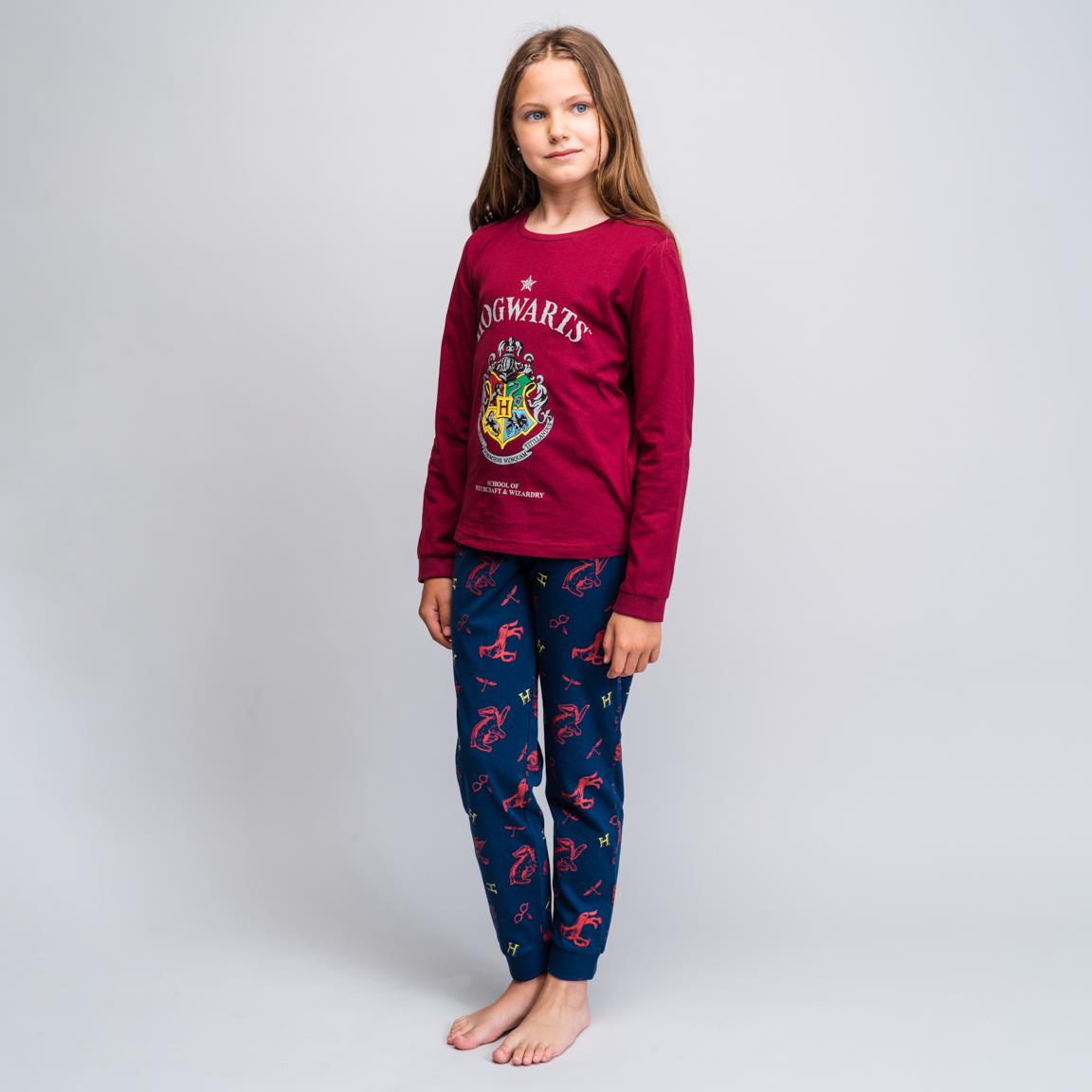 Harry Potter | Pijama Menina – Manga Comprida – Bordeaux