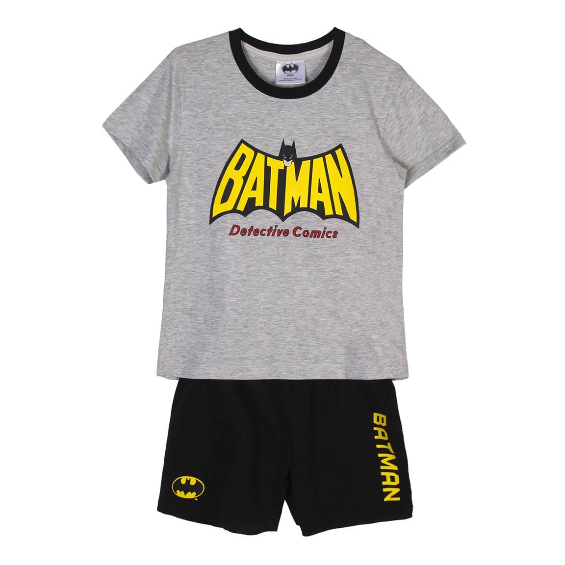 Batman | Pijama de Manga Curta - Menino - Cinzento