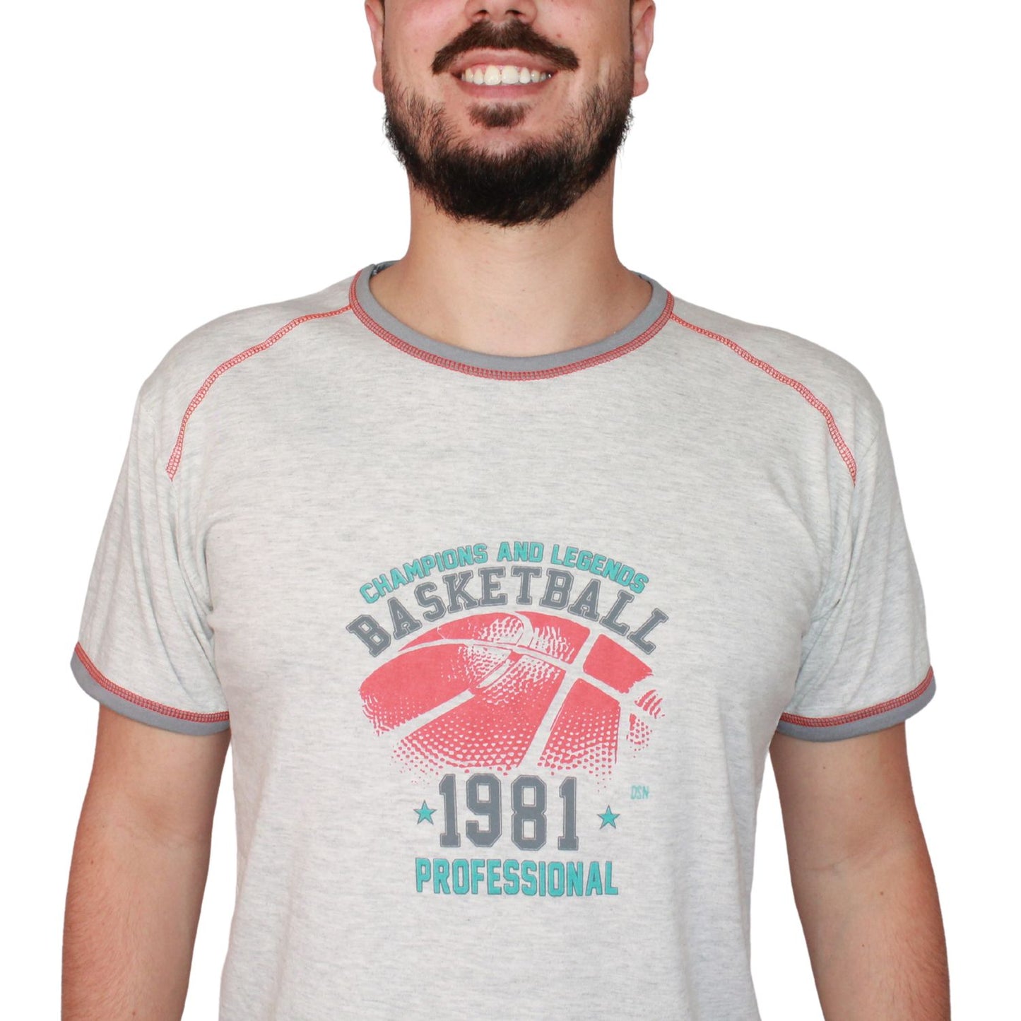 Desana Pijama Homem Manga Curta e Calção Basketball Cinzento