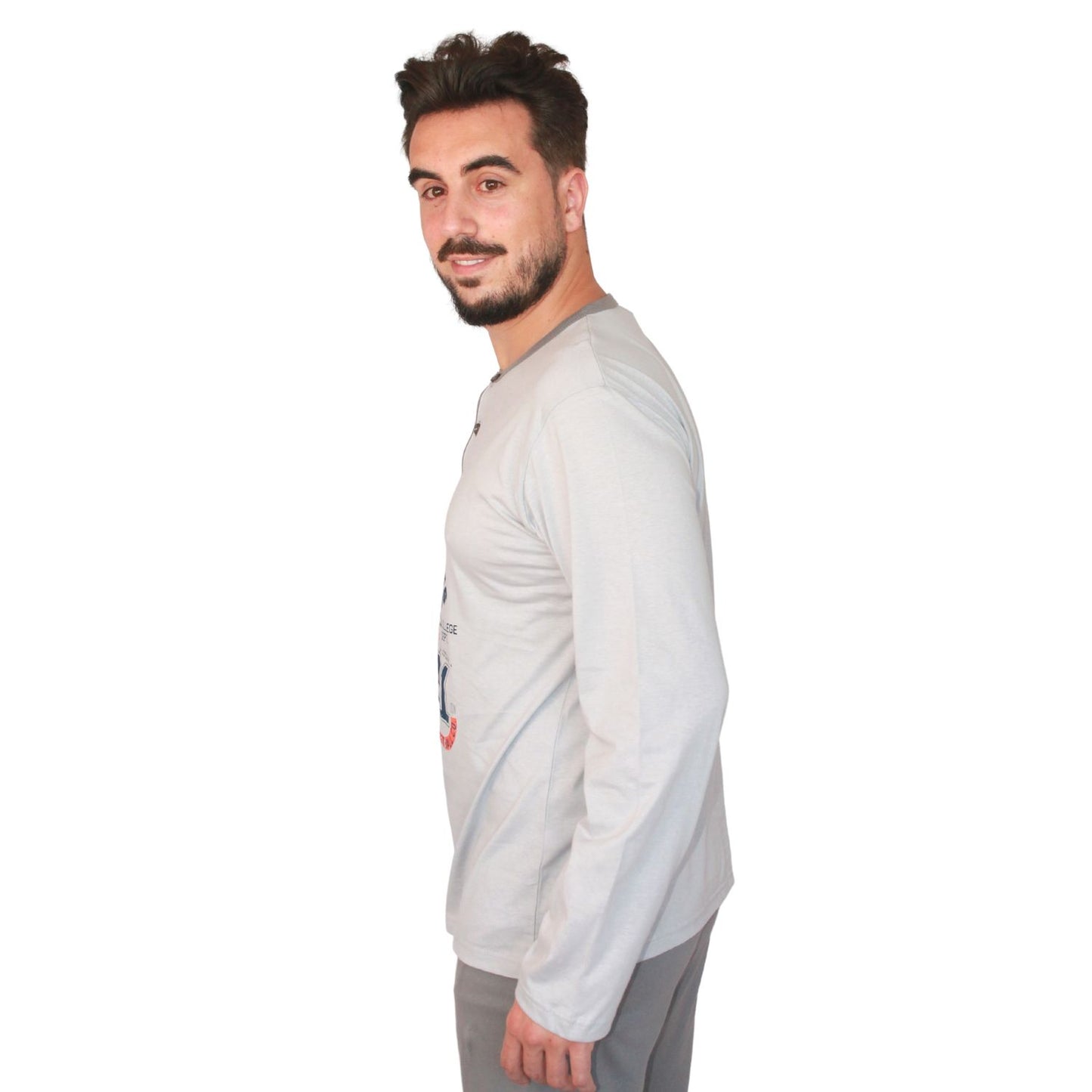 Desana Pijama Homem Manga Comprida Basketball Cinzento