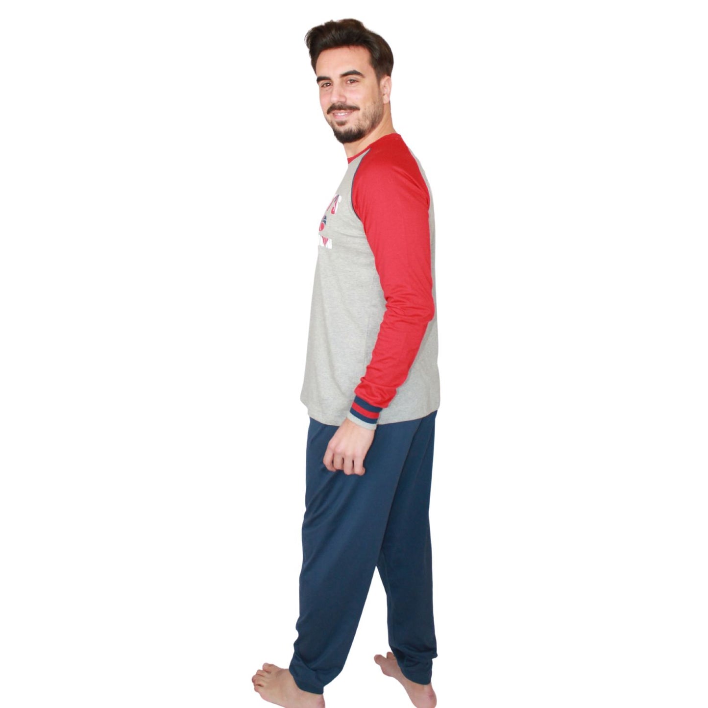 MCOVA Pijama Homem Manga Comprida Vermelho