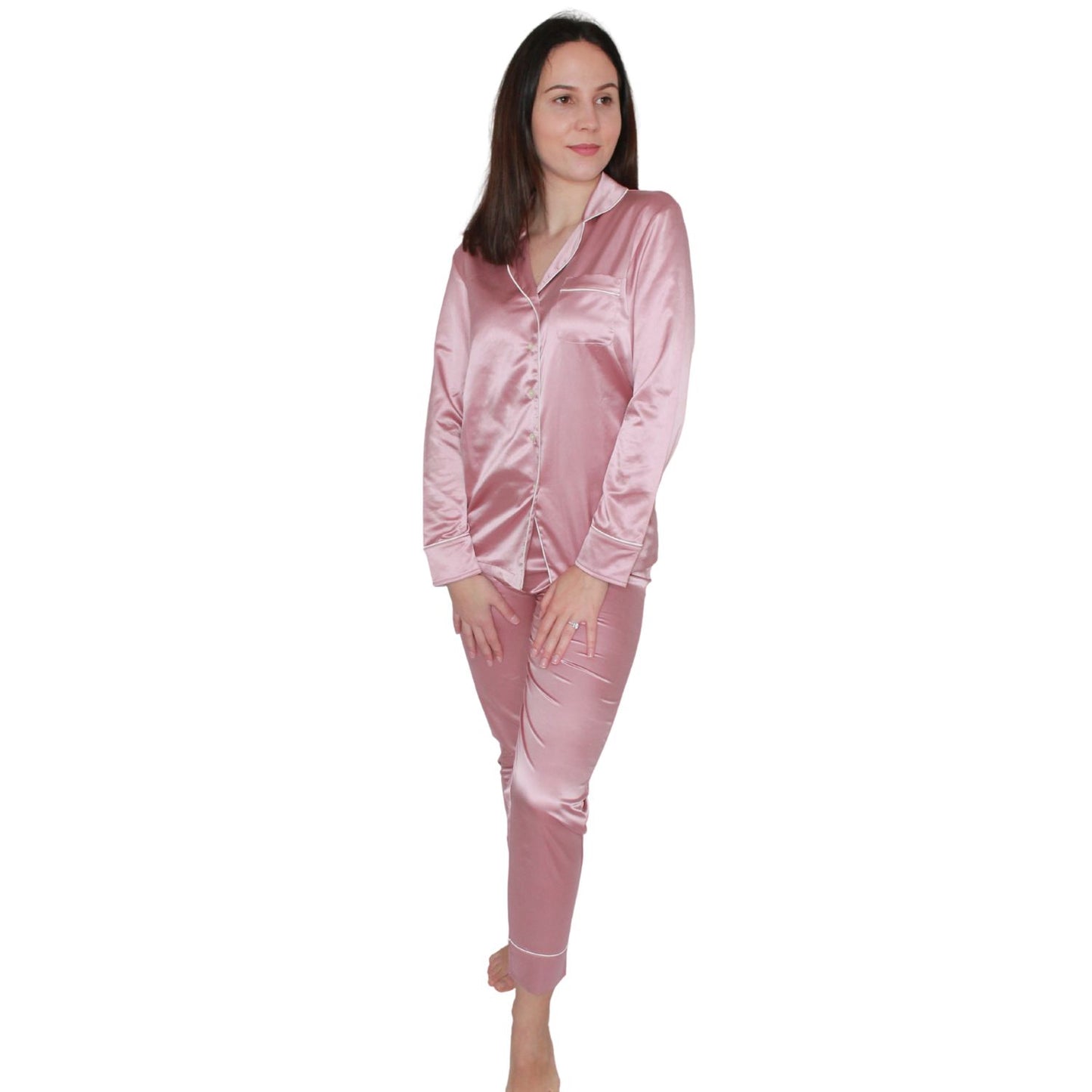 Sotela | Pijama Mulher de Cetim Rosa
