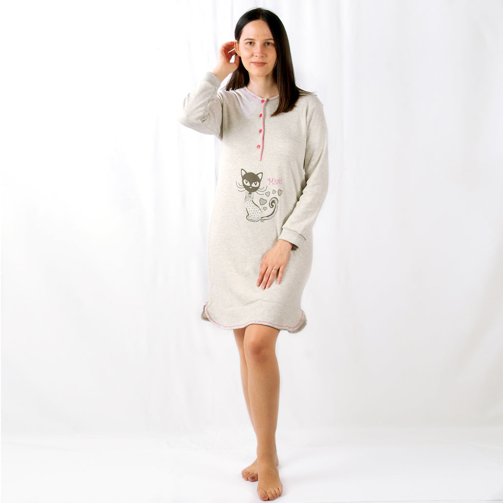 Desana | Camisa de Maternidade Manga Comprida – Mulher – Cinzento