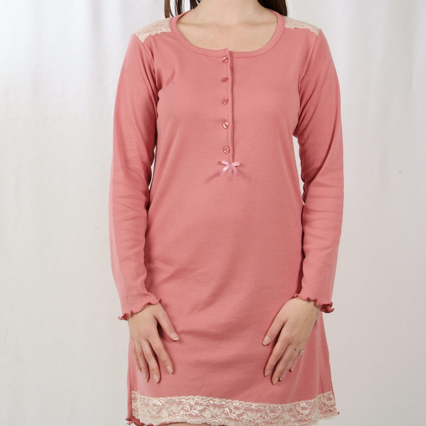 Dotti Camisa de Maternidade de Manga Comprida Rosa