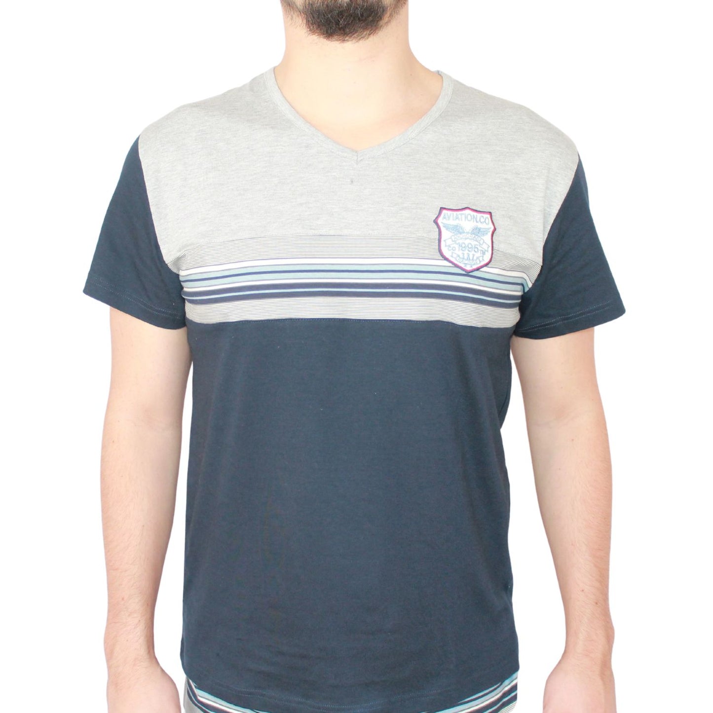 Sónia Pijama Homem Manga Curta Azul Marinho