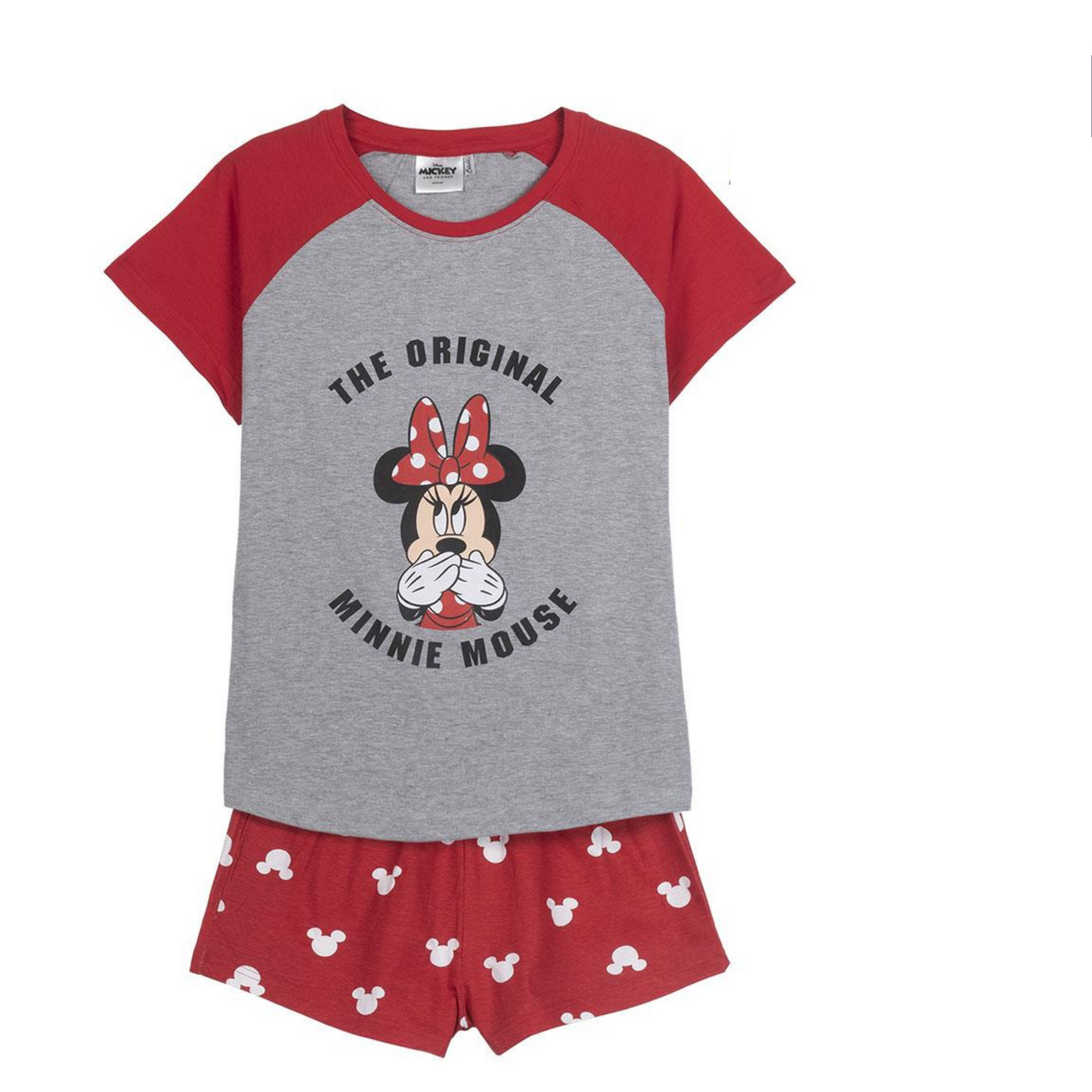 Disney | Pijama Minnie Mouse de Manga Curta- Mulher - Vermelho