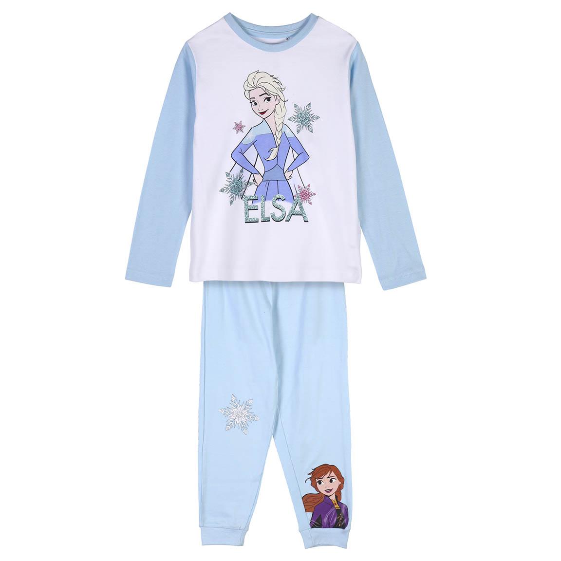 Frozen | Pijama de Criança – Conjunto de Manga Comprida e Calça em Azul Claro
