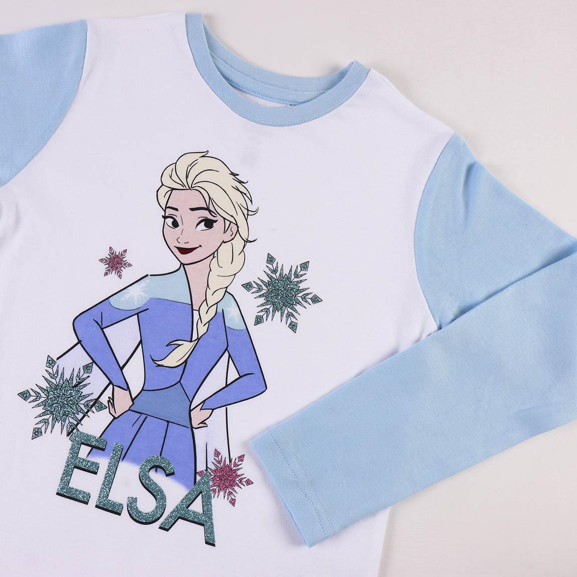 Frozen | Pijama de Criança – Conjunto de Manga Comprida e Calça em Azul Claro