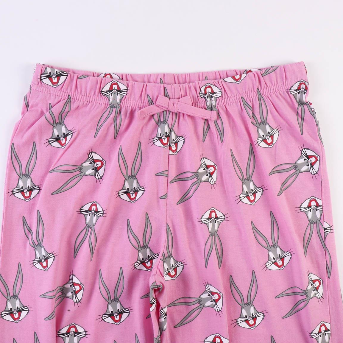 Bugs Bunny | Pijama Mulher - Manga Comprida - Cor de Rosa