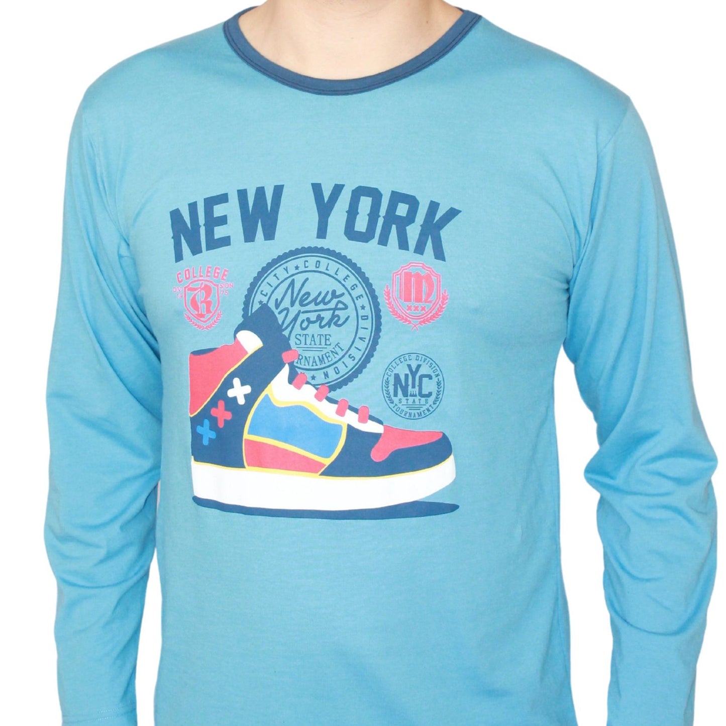 Loja Do Pijama Homem Manga Comprida New York Azul