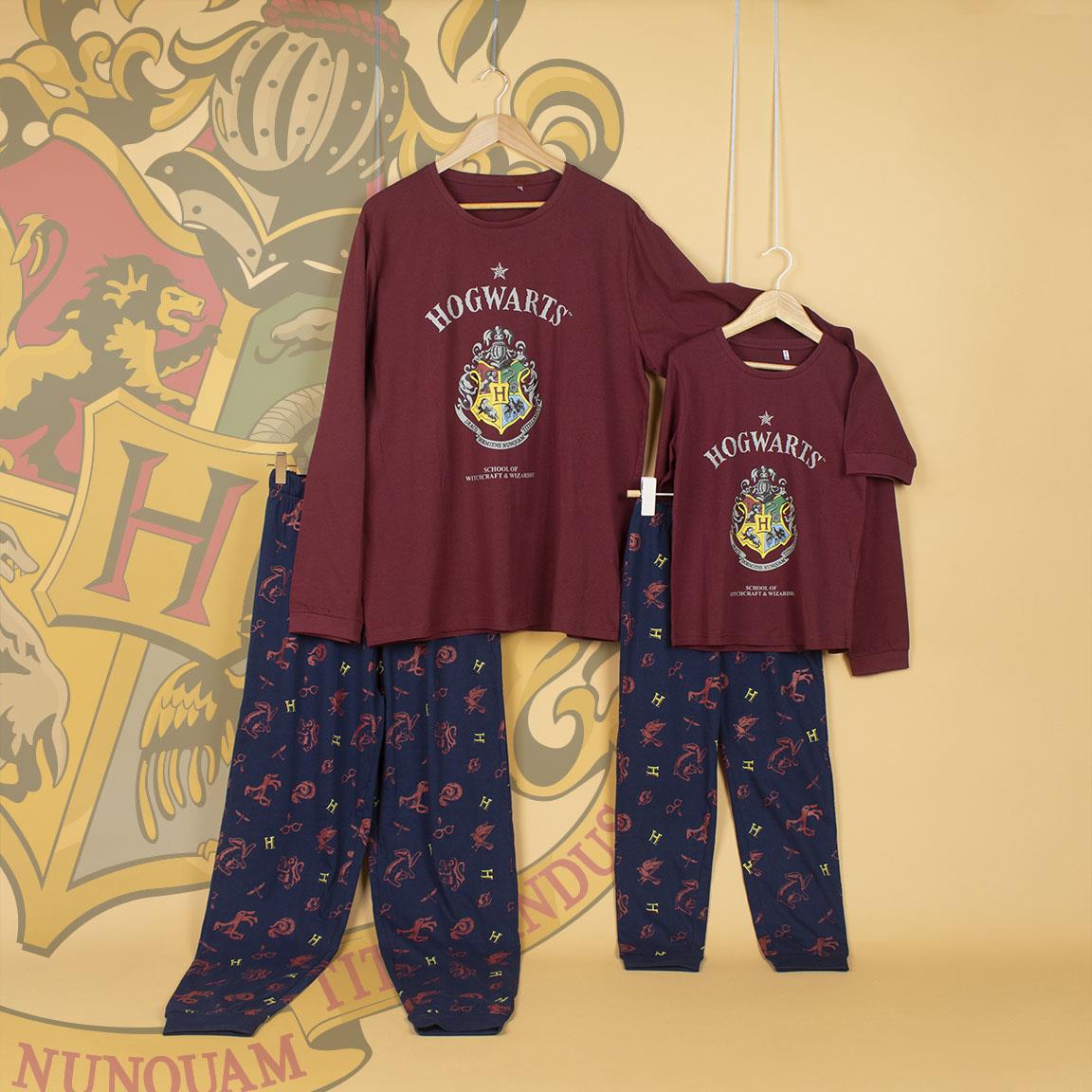 Harry Potter | Pijama Menina – Manga Comprida – Bordeaux