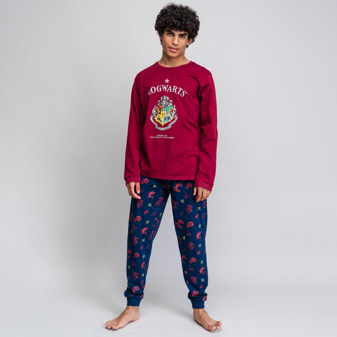 Harry Potter | Pijama Homem – Manga Comprida – Bordeaux