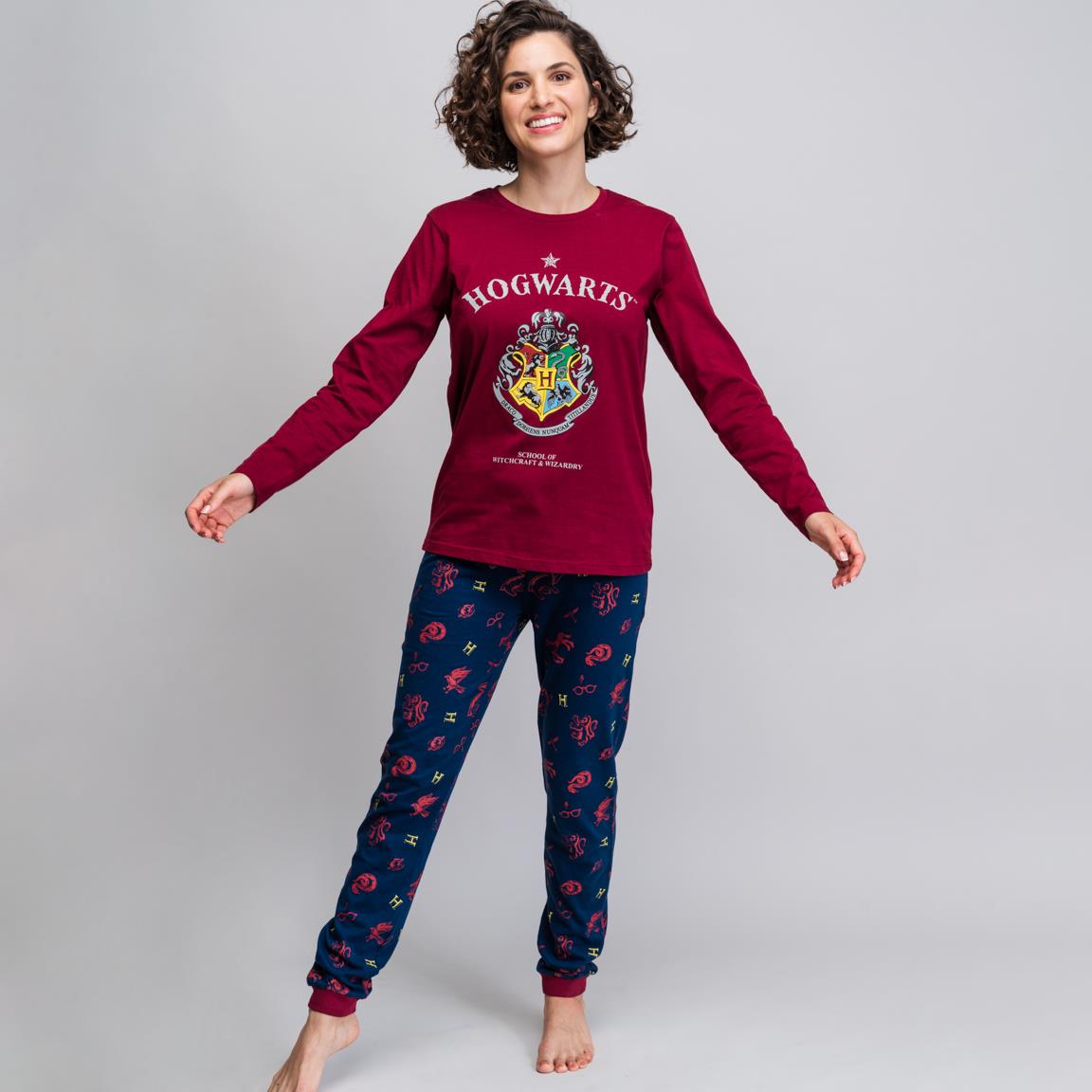Harry Potter | Pijama Mulher – Manga Comprida – Bordeaux