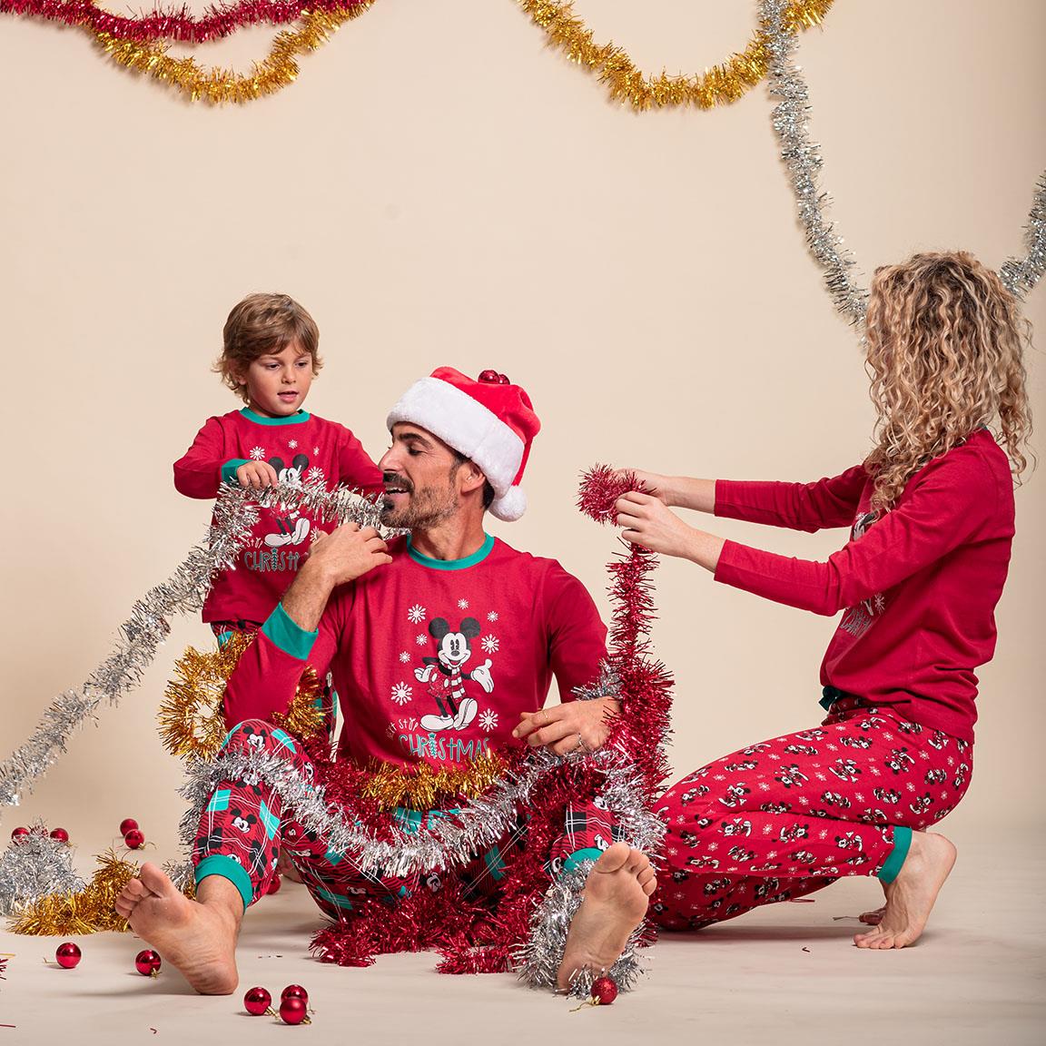 Disney | Pijama de Natal - Manga Comprida - Homem - Vermelho