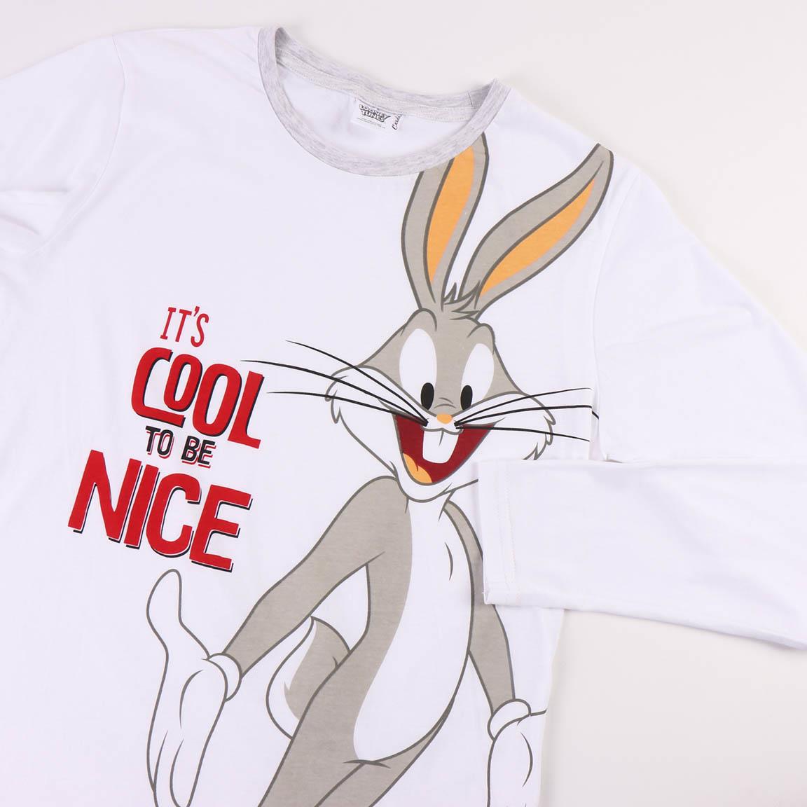 Looney Tunes | Pijama de Manga Comprida - Mulher - Branco