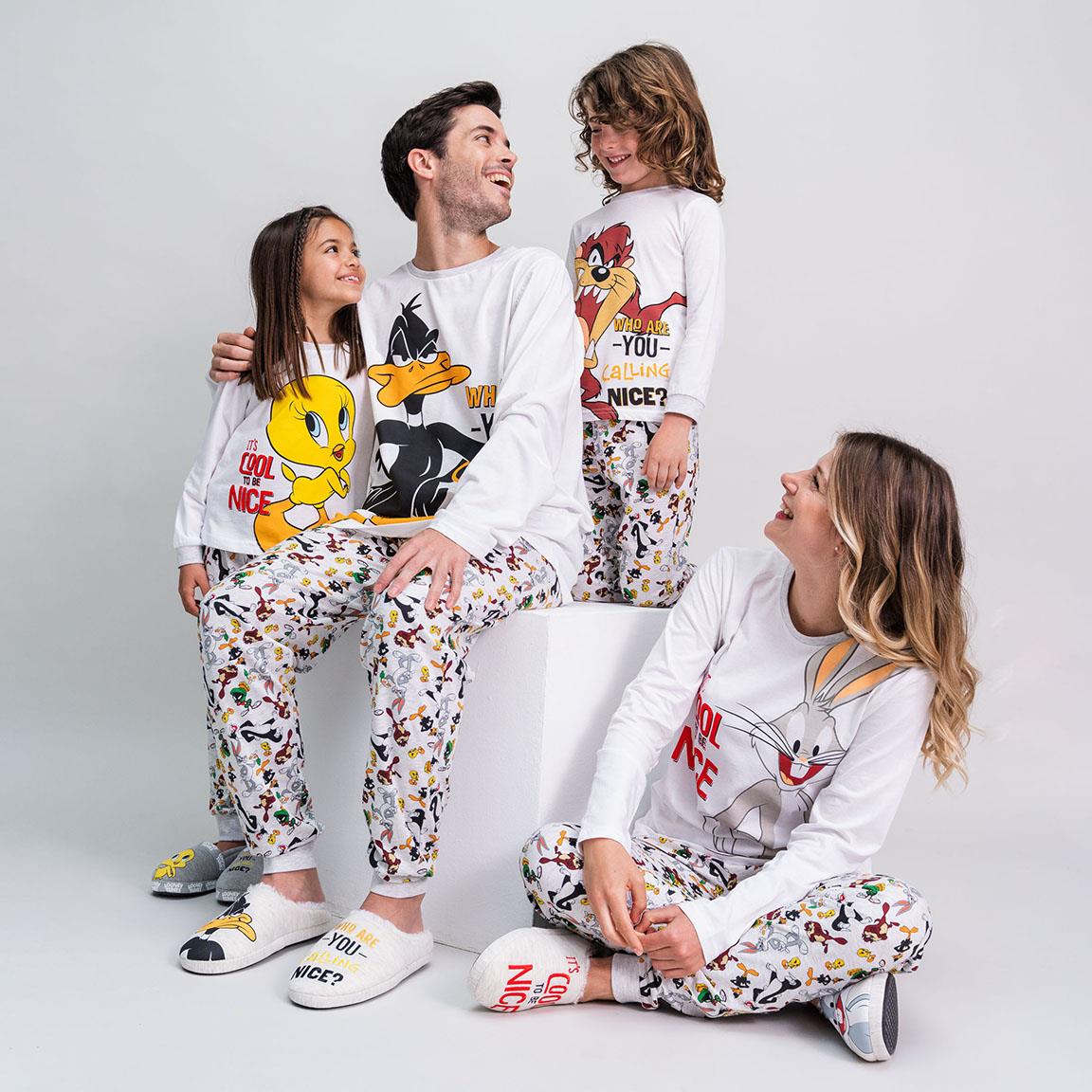 Looney Tunes | Pijama de Manga Comprida - Homem - Branco
