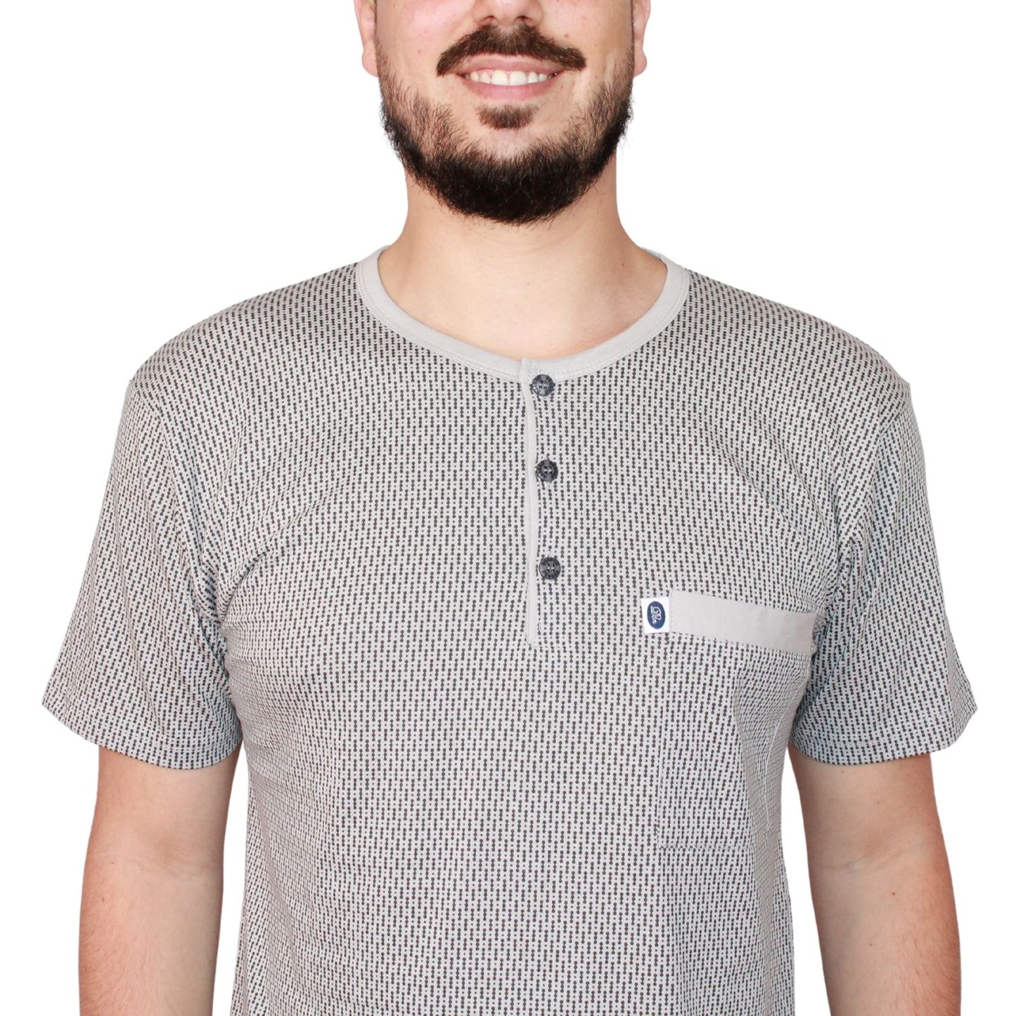 Desana  Pijama Homem Manga Curta Cinzento