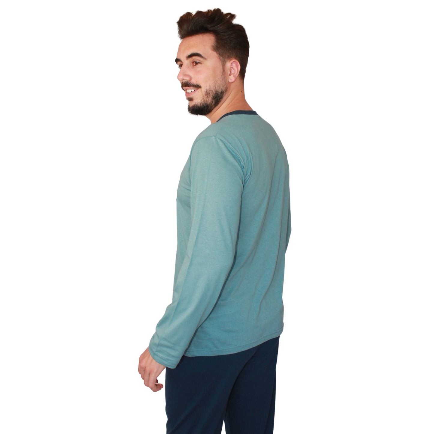Desana Pijama Homem Manga Comprida Los Angeles Azul Petróleo