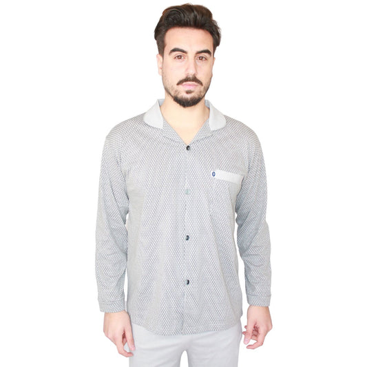 Desana Pijama Camiseiro Homem Manga Comprida Cinzento