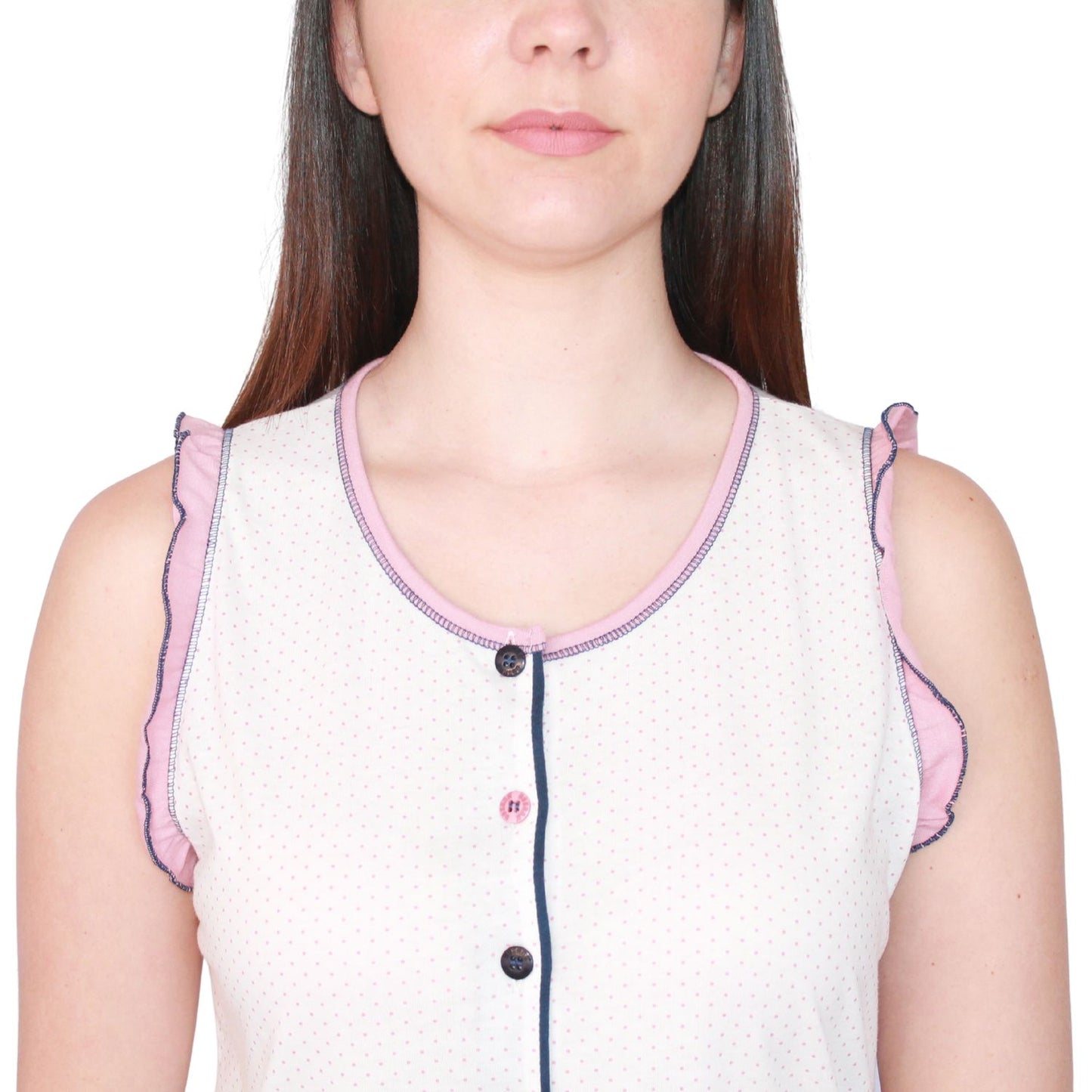 Desana Camisa de Maternidade Sem Manga Com Joaninha Rosa