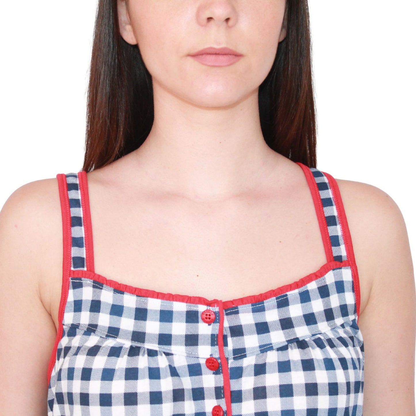 Desana Camisa de Maternidade Sem Manga Com Padrão Azul