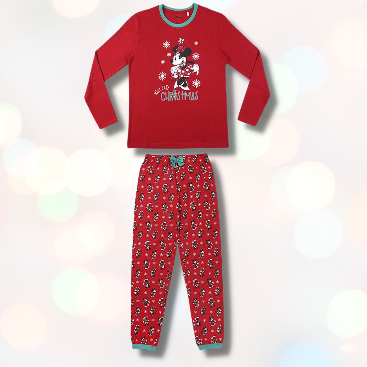 Disney | Pijama de Natal - Manga Comprida - Mulher - Vermelho