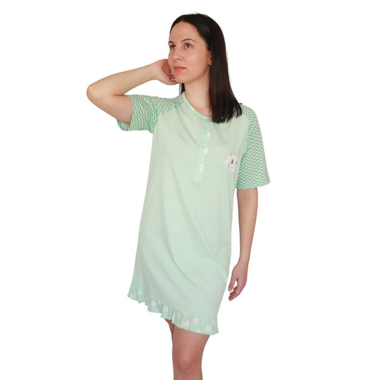 Mcova Camisa de Maternidade de Manga Curta Verde