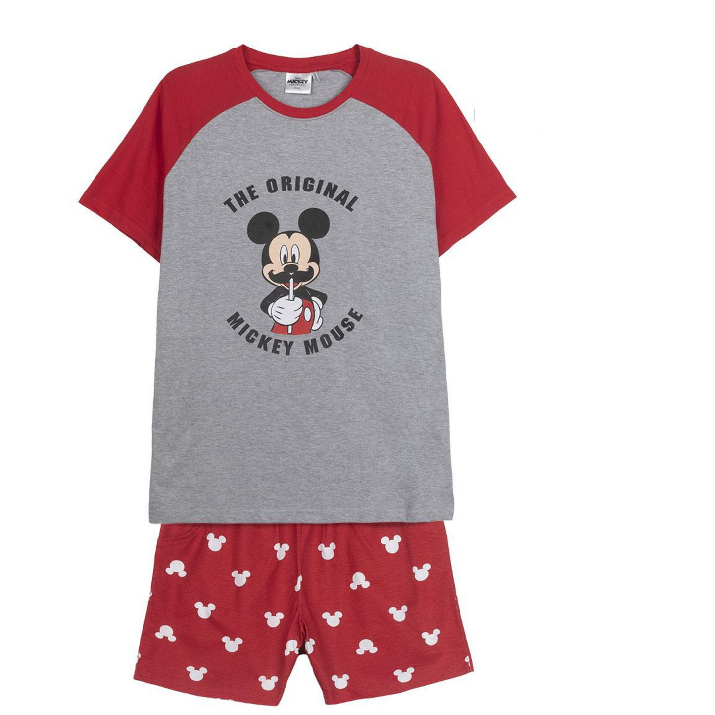 Disney |  Pijama Mickey Mouse de Manga Curta - Homem - Vermelho
