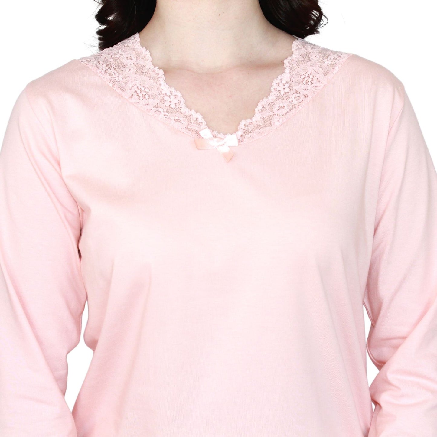 Sónia Pijama Mulher Manga Comprida Salmão