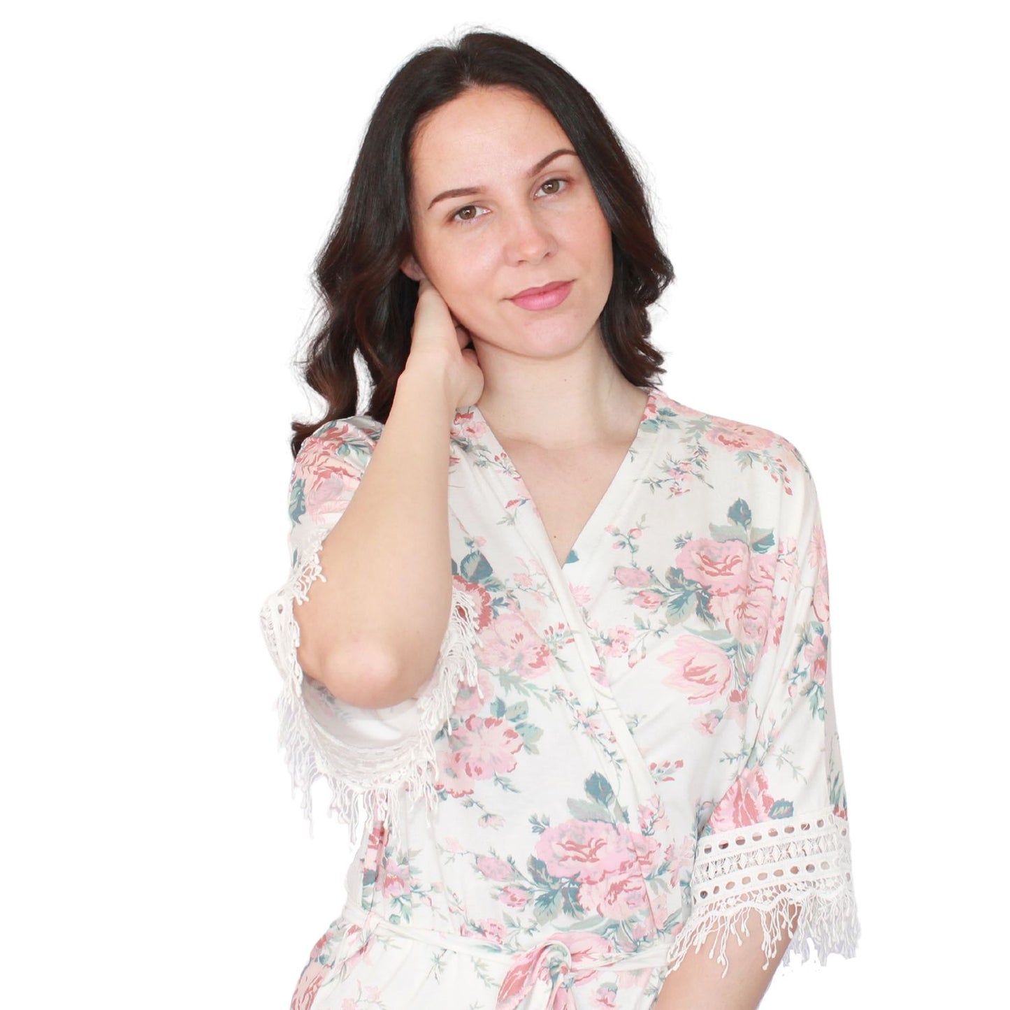 Sónia Robe de Mulher de Manga 3/4 Branco