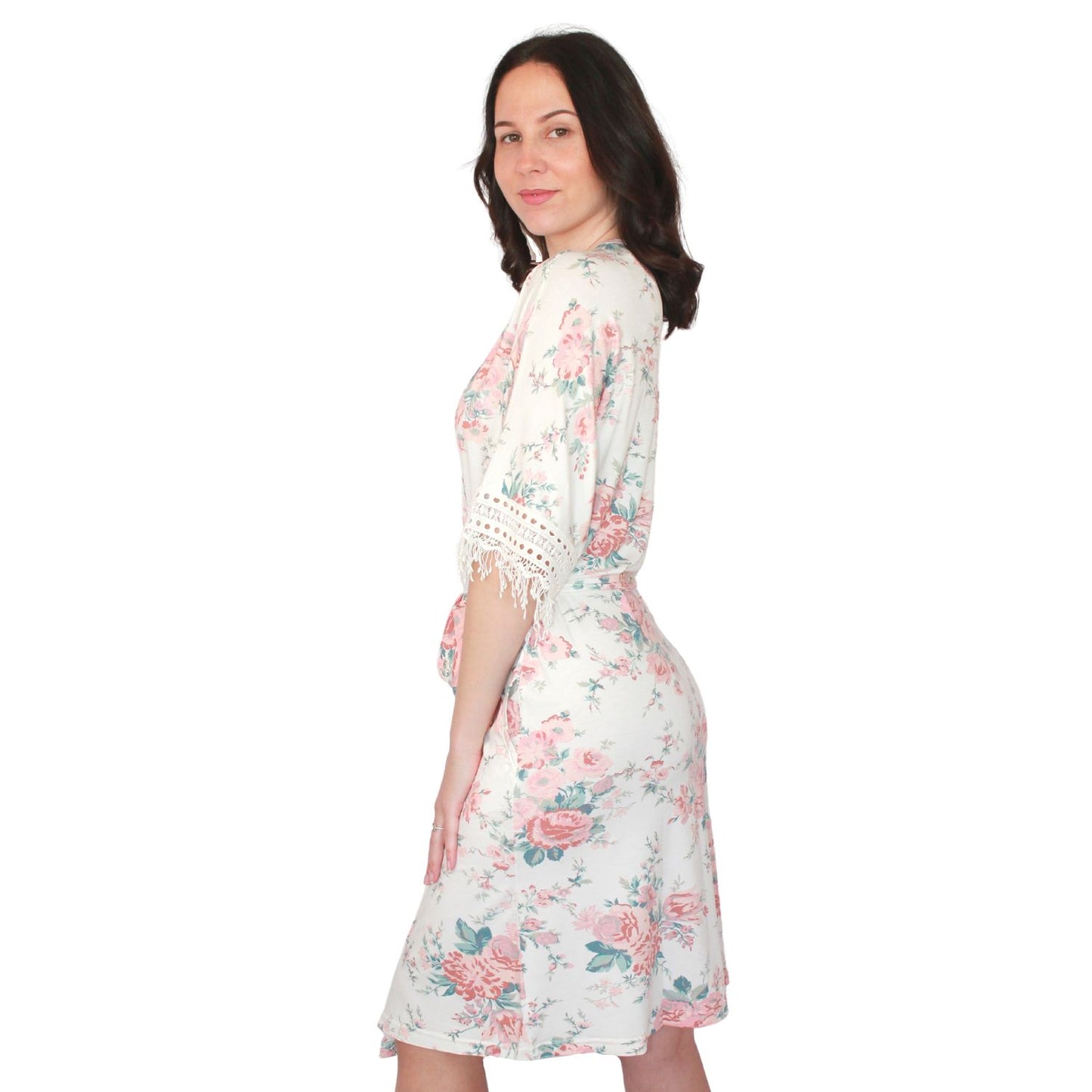 Sónia Robe de Mulher de Manga 3/4 Branco