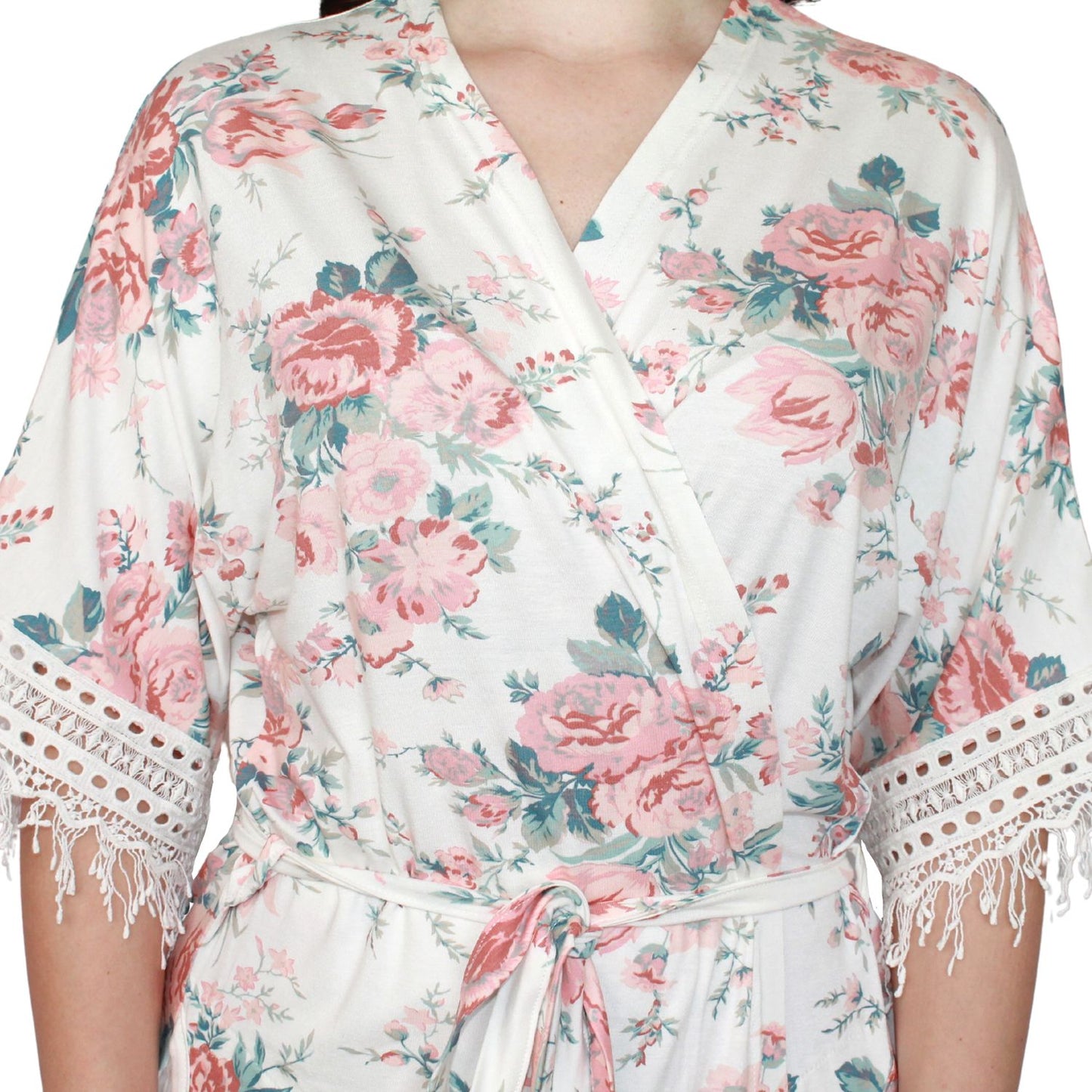 Sónia Robe de Mulher de Manga 3/4 Branco