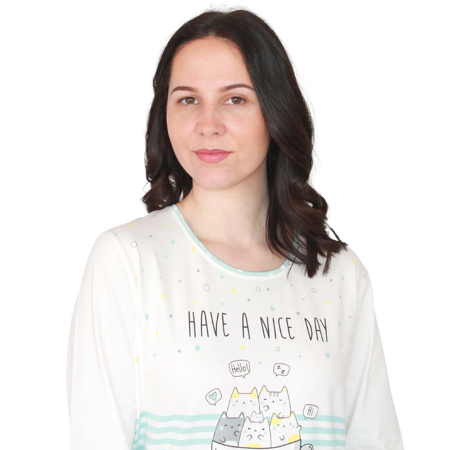 Sónia Pijama Mulher Manga Comprida Branco