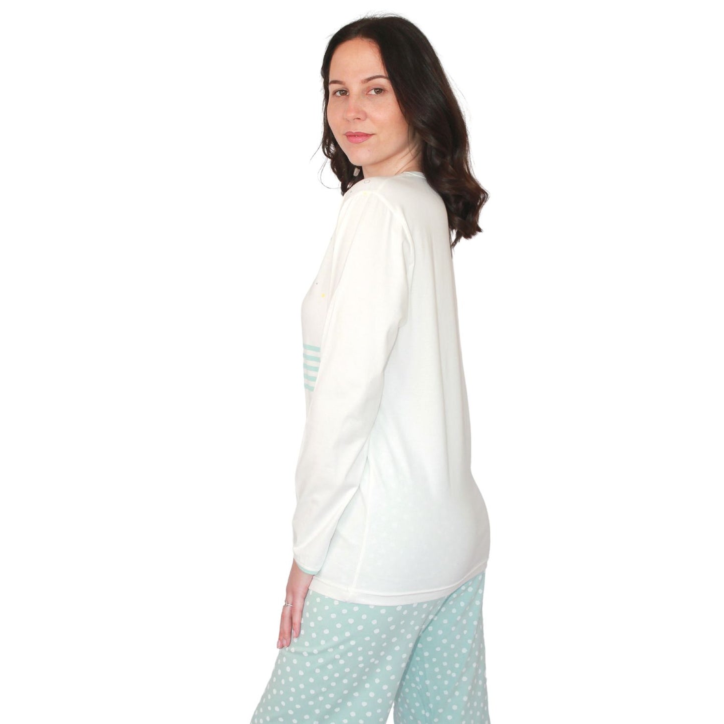 Sónia Pijama Mulher Manga Comprida Branco