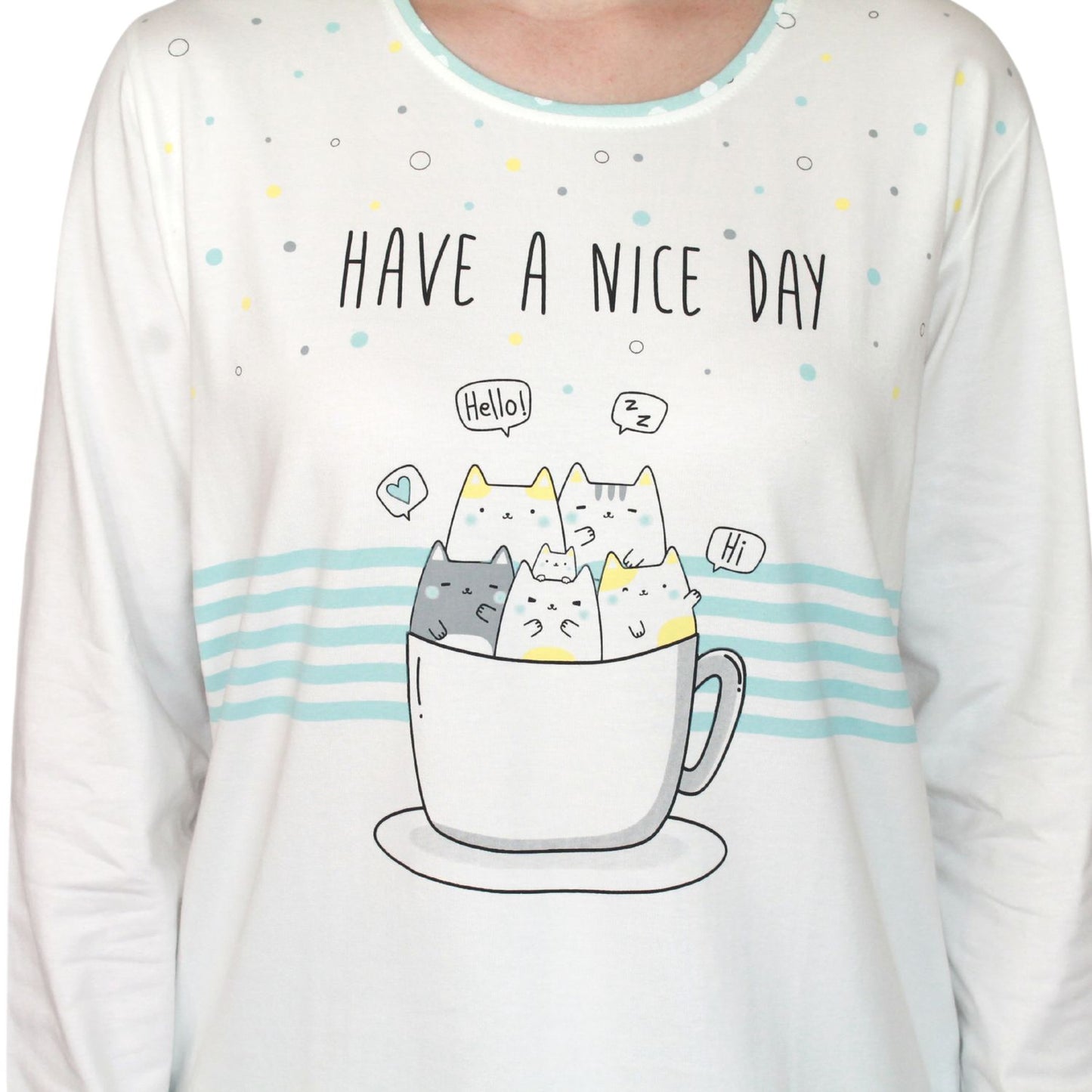 Sónia Pijama Mulher Manga Comprida Branco